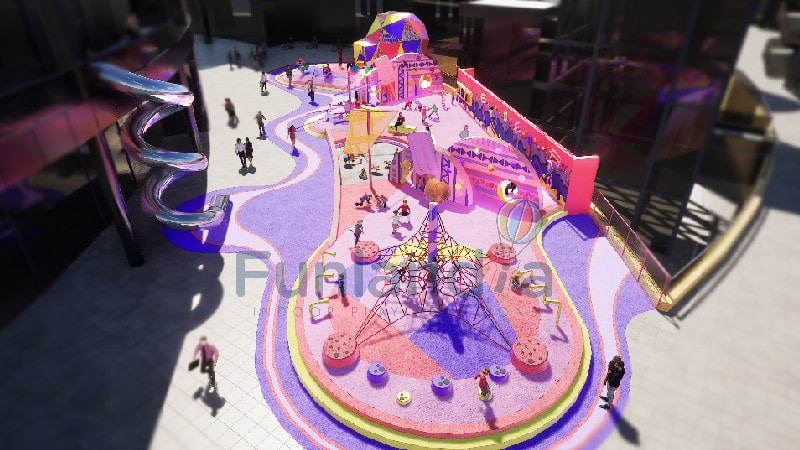 Funlandia’s 1000㎡ outdoor children’s playground has once again become a popular place for family fun